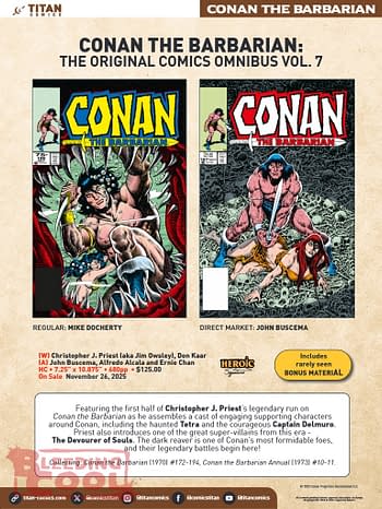 Titan Comics Full November 2025 Solicits