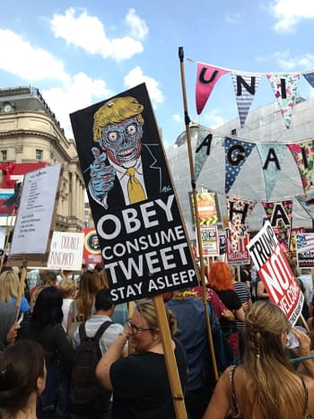 The Best Pop Culture Placards I Saw at the Trump Protest March in London