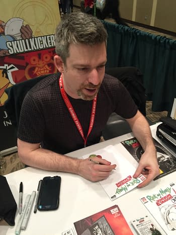 Sketching and Roleplaying &#8211; Rick &#038; Morty Vs. D&#038;D with Jim Zub ECCC 2019