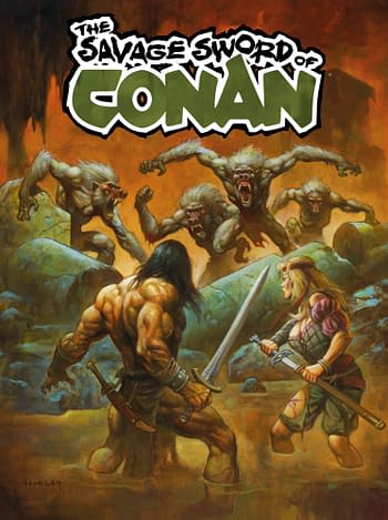 Cover image for SAVAGE SWORD OF CONAN #9 CVR B HORLEY (MR)