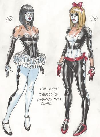 Gary Frank's Designs for Mime and Marionette from Doomsday Clock