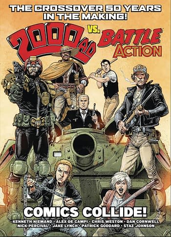 Cover image for 2000 AD VS BATTLE ACTION COMICS COLLIDE TP