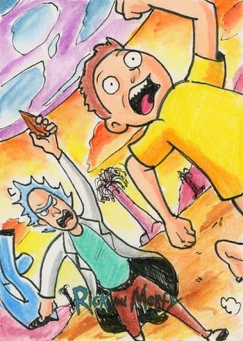 Rick and Morty Season 1 Trading Cards Sketch 1