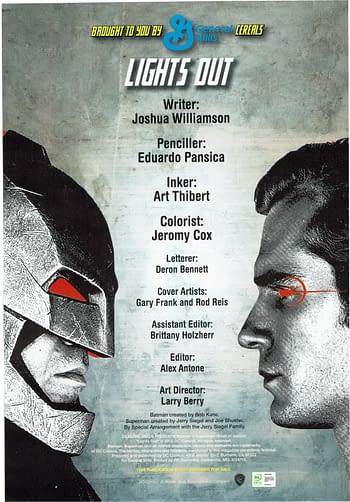Batman V Superman #4 Credits Page