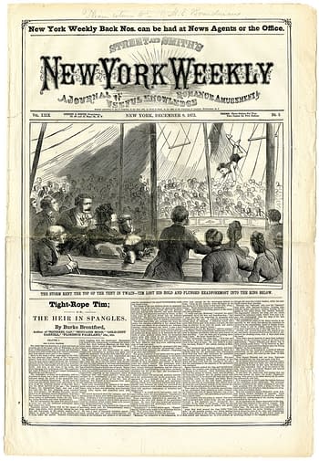 New York Weekly Vol. XXIX No. 5, December 8, 1873, published by Street & Smith.