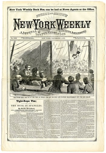 New York Weekly Volume 24 Number 5 1873-12-05 Tight Rope Tim, published by Street & Smith.