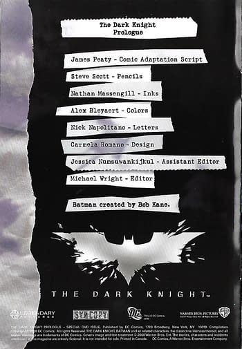 The Dark Knight Prologue #1 Front Cover