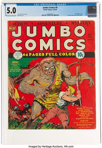 Jumbo Comics #10 (Fiction House, 1939) featuring Sheena.