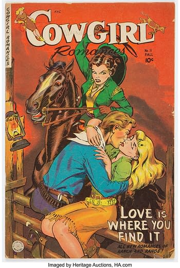 Maurice Whitman cover Cowgirl Romances #11 (Fiction House, 1952)