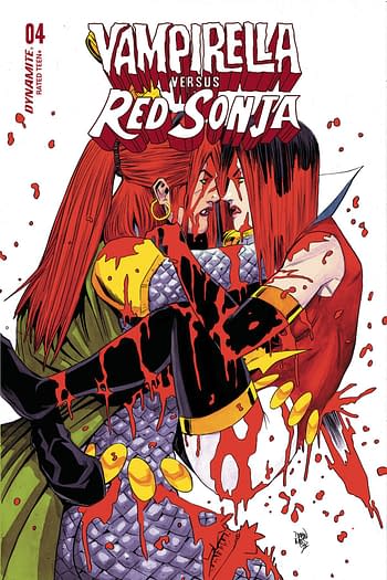 Cover image for VAMPIRELLA VS RED SONJA #4 CVR D MOSS