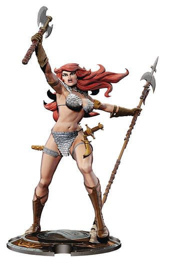 Cover image for RED SONJA 45TH ANNIVERSARY STATUE DIAMOND EYE PROOF