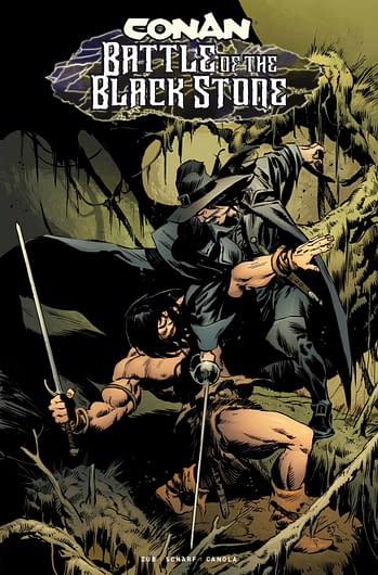 Cover image for CONAN BARBARIAN BATTLE BLACKSTONE #2 (OF 4) CVR A DE LA TORR