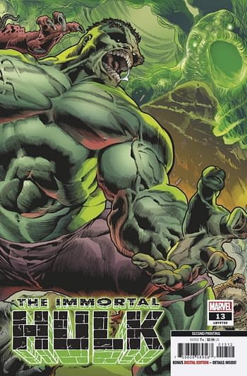 Immortal Hulk #1 Goes to Fourth Printing, Savage Sword of Conan #1 to Second,&#8230;