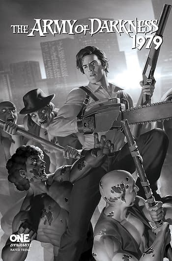 Cover image for ARMY OF DARKNESS 1979 #1 CVR H 20 COPY INCV YOON B&W