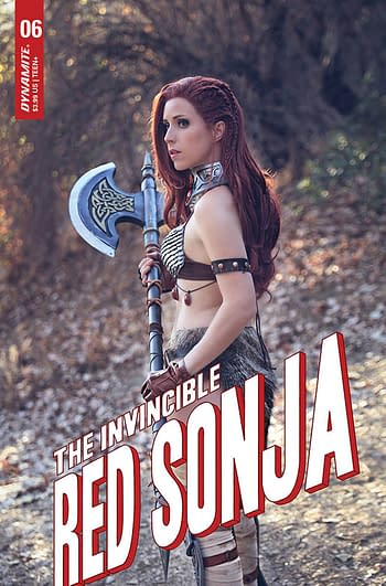 Cover image for INVINCIBLE RED SONJA #6 CVR E COSPLAY