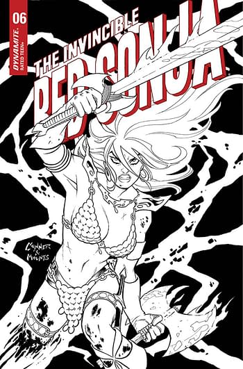 Cover image for INVINCIBLE RED SONJA #6 CVR G 15 COPY INCV CONNER B&W