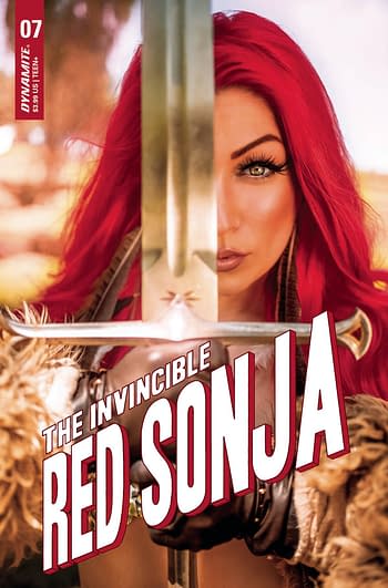 Cover image for INVINCIBLE RED SONJA #7 CVR E COSPLAY