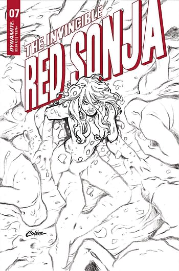 Cover image for INVINCIBLE RED SONJA #7 CVR G 15 COPY INCV CONNER B&W