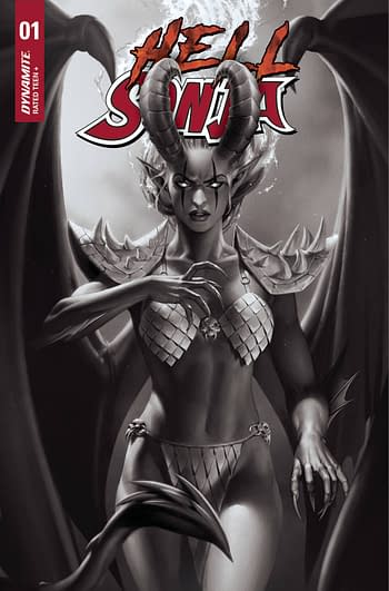 Cover image for HELL SONJA #1 CVR H 20 COPY INCV YOON B&W