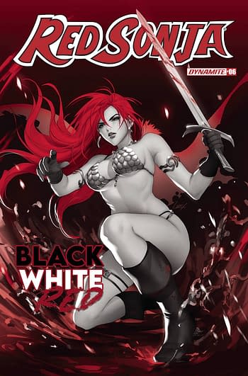 Cover image for RED SONJA BLACK WHITE RED #6 CVR B LI