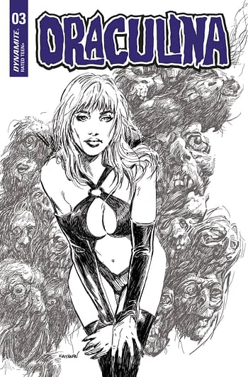 Cover image for DRACULINA #3 CVR G 20 COPY INCV MARCH B&W