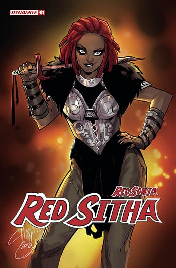 Cover image for RED SONJA RED SITHA #1 CVR B ANDOLFO
