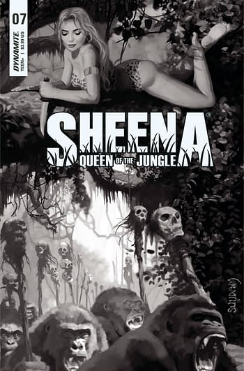 Cover image for SHEENA QUEEN JUNGLE #7 CVR I 30 COPY INCV SUYDAM B&W