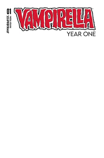 Cover image for VAMPIRELLA YEAR ONE #1 CVR F BLANK AUTHENTIX