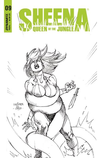 Cover image for SHEENA QUEEN JUNGLE #9 CVR F 10 COPY INCV LINSNER B&W