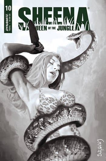 Cover image for SHEENA QUEEN JUNGLE #10 CVR I 30 COPY INCV SUYDAM B&W