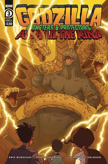 Cover image for GODZILLA MONSTERS & PROTECTORS ALL HAIL KING #3 CVR A SCHOEN