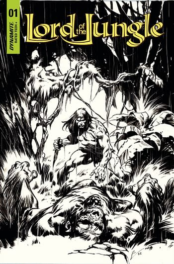 Cover image for LORD OF THE JUNGLE #1 CVR G 10 COPY INCV TORRE B&W