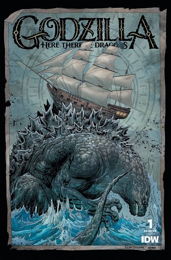 Cover image for GODZILLA HERE THERE BE DRAGONS #1 CVR B KIRKHAM