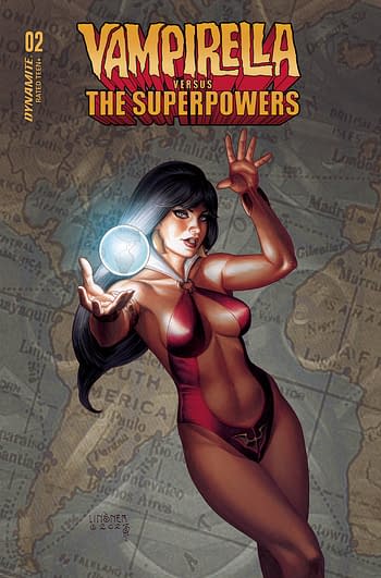 Cover image for VAMPIRELLA VS SUPERPOWERS #2 CVR D LINSNER
