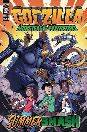 Cover image for GODZILLA MONSTERS PROTECTORS SUMMER SMASH #1 CVR A SCHOENING