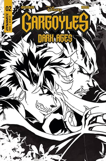 Cover image for GARGOYLES DARK AGES #2 CVR L 20 COPY INCV DANINO LINE ART