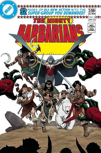 Cover image for MIGHTY BARBARIANS #6 CVR D CASAS HOMAGE (MR)