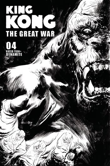 Cover image for KONG GREAT WAR #4 CVR D 10 COPY INCV LEE B&W