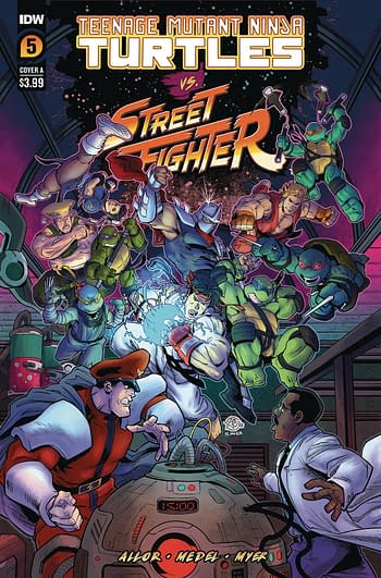 Cover image for TMNT VS. STREET FIGHTER #5 (OF 5) CVR A MEDEL