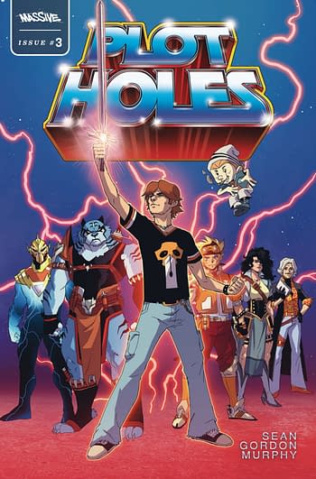 Cover image for PLOT HOLES #3 (OF 5) CVR D MASTERS OF THE UNIVERSE HOMAGE (M