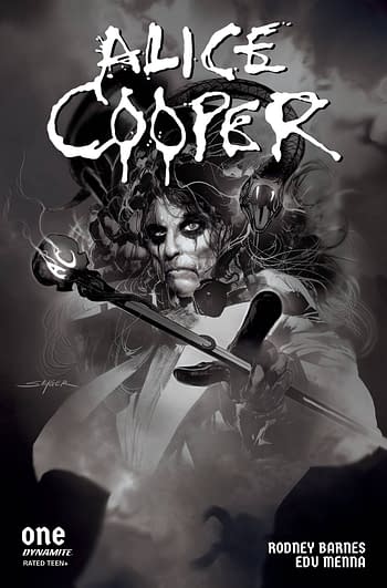 Cover image for ALICE COOPER #1 (OF 5) CVR F 10 COPY INCV ALEXANDER B&W