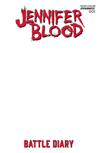 Cover image for JENNIFER BLOOD BATTLE DIARY #1 CVR D BLANK AUTHENTIX (MR)