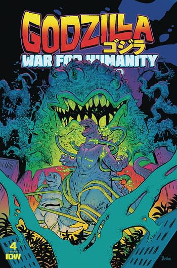 Cover image for GODZILLA WAR FOR HUMANITY #4 CVR D 25 STRAHM (RES)