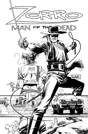 Cover image for ZORRO MAN OF THE DEAD #2 (OF 4) CVR E 25 COPY INCV MURPHY BW