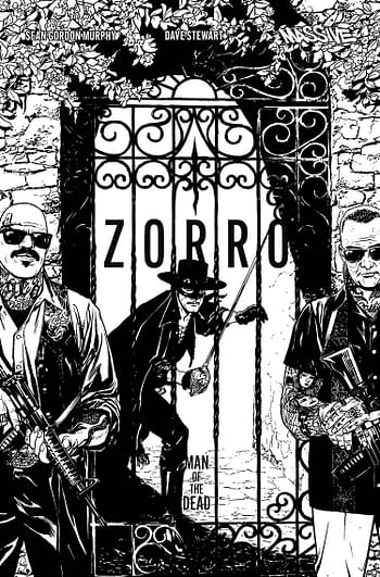 Cover image for ZORRO MAN OF THE DEAD #3 (OF 4) CVR D 10 COPY INCV SOOK B&W