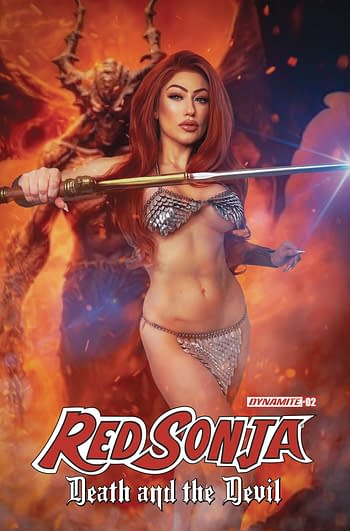 Cover image for RED SONJA DEATH AND THE DEVIL #2 CVR D COSPLAY