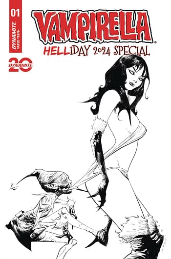 Cover image for VAMPIRELLA HELLIDAY 2024 SP #1 CVR E 10 COPY INCV LEE LINE A