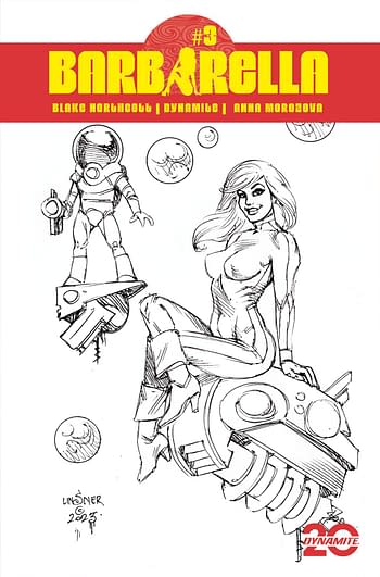 Cover image for BARBARELLA #3 CVR H 15 COPY INCV LINSNER LINE ART