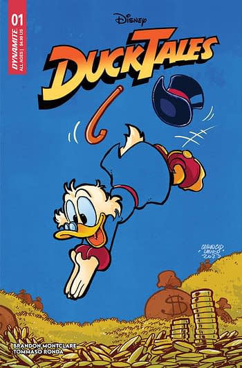 Cover image for DUCKTALES #1 CVR Z LAURO PREMIUM EMBOSSED METAL DE EXC