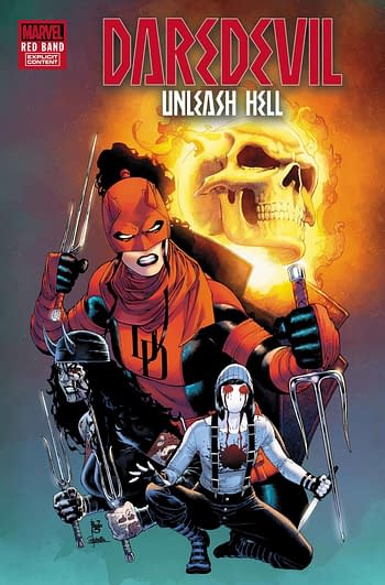 Cover image for DAREDEVIL UNLEASH HELL RED BAND #5 (OF 5) (POLYBAG)